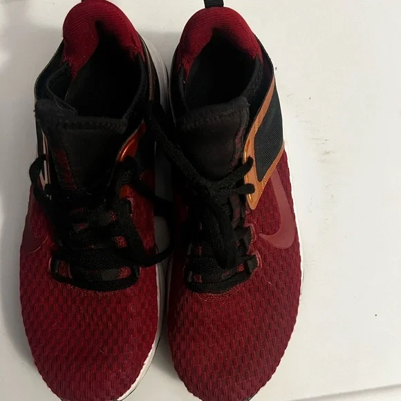 Nike Athletic Shoes Red and Black with Orange Accents - Picture 2 of 5